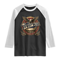 Retro Merica Eagle 4th Of July Raglan Shirt Vintage 1776 Independence Day