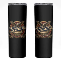 Retro Merica Eagle 4th Of July Skinny Tumbler Vintage 1776 Independence Day