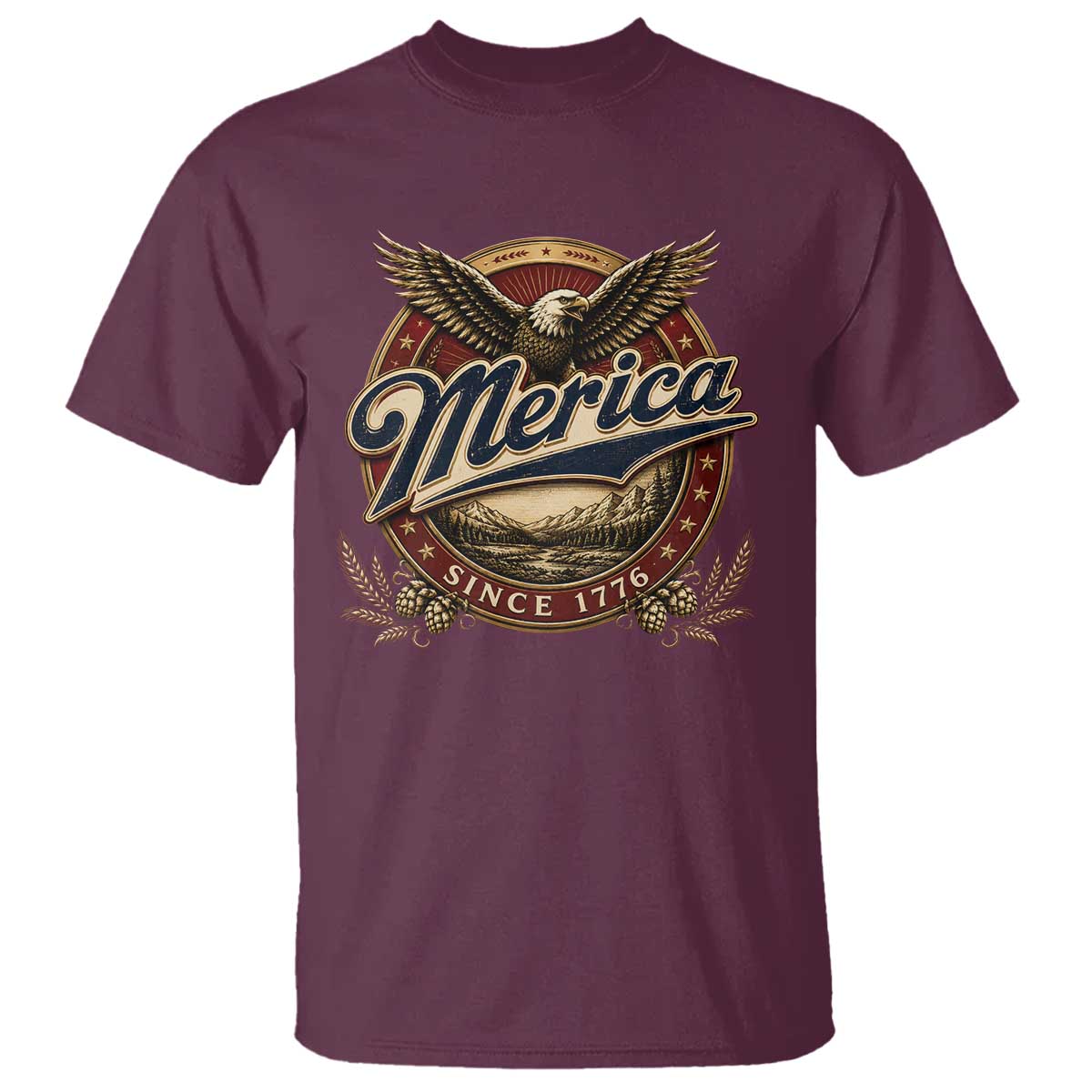 Retro Merica Eagle 4th Of July T Shirt Vintage 1776 Independence Day