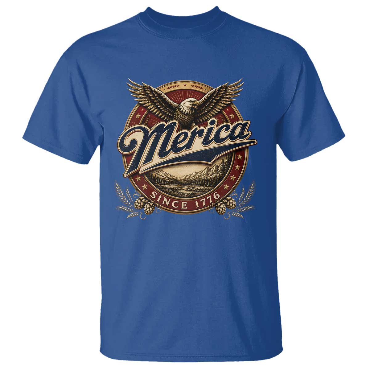Retro Merica Eagle 4th Of July T Shirt Vintage 1776 Independence Day