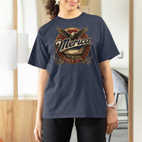 Retro Merica Eagle 4th Of July T Shirt For Women Vintage 1776 Independence Day