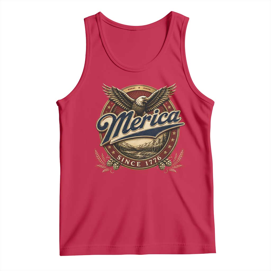 Retro Merica Eagle 4th Of July Tank Top Vintage 1776 Independence Day