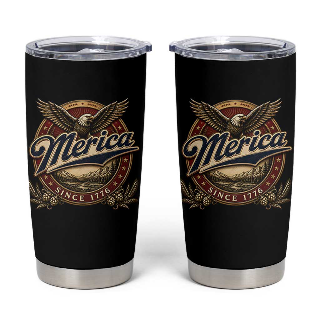 Retro Merica Eagle 4th Of July Tumbler Cup Vintage 1776 Independence Day