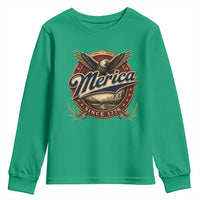 Retro Merica Eagle 4th Of July Youth Sweatshirt Vintage 1776 Independence Day