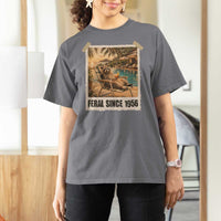 Funny Raccoon Feral Since 1956 70th Birthday T Shirt For Women Vintage 70 Year Old Gift