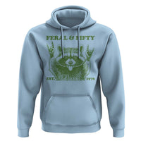 Raccoon 50th Birthday Hoodie Funny Feral And Fifty Vintage 1976 50 Year Old Gift