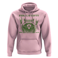 Raccoon 50th Birthday Hoodie Funny Feral And Fifty Vintage 1976 50 Year Old Gift