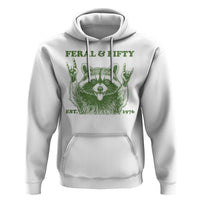 Raccoon 50th Birthday Hoodie Funny Feral And Fifty Vintage 1976 50 Year Old Gift
