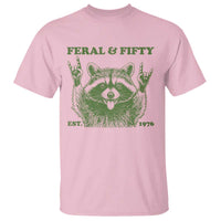 Raccoon 50th Birthday T Shirt Funny Feral And Fifty Vintage 1976 50 Year Old Gift