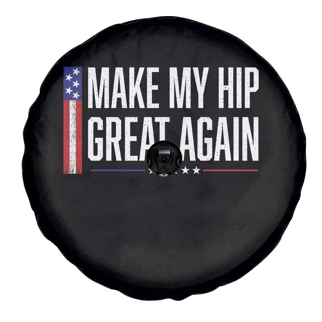 Make My Hip Great Again Funny Broken Hip Surgery Recovery Spare Tire Cover Vintage USA Flag Patriotic