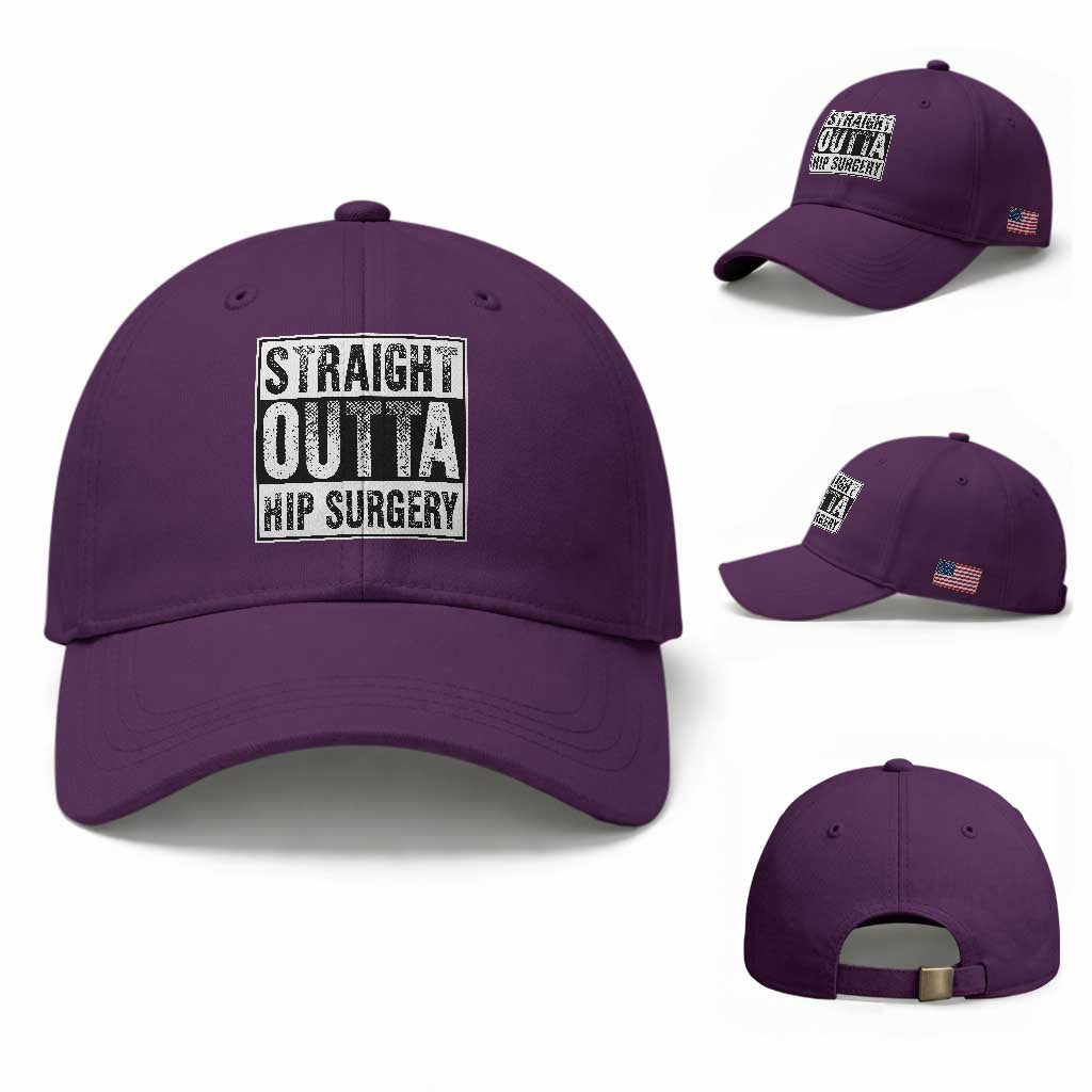 Hip Replacement Recovery Baseball Cap Straight Outta Hip Surgery Get Well