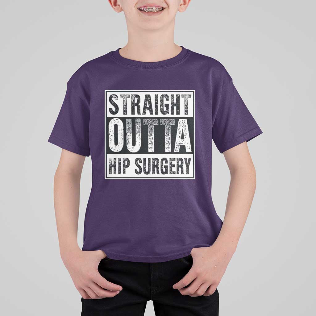 Hip Replacement Recovery T Shirt For Kid Straight Outta Hip Surgery Get Well