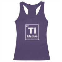 Hip Replacement Recovery Racerback Tank Top Titanium Ti After Market Parts Surgery Recovery Graphic