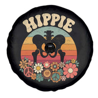 Hip Replacement Recovery Spare Tire Cover Hippie 70s Retro Sunset Floral Anatomy Graphic
