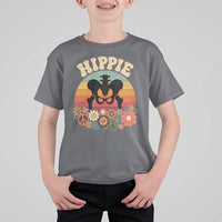 Hip Replacement Recovery T Shirt For Kid Hippie 70s Retro Sunset Floral Anatomy Graphic