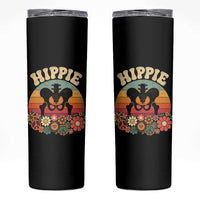 Hip Replacement Recovery Skinny Tumbler Hippie 70s Retro Sunset Floral Anatomy Graphic