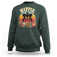 Hip Replacement Recovery Sweatshirt Hippie 70s Retro Sunset Floral Anatomy Graphic