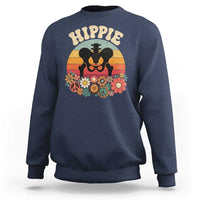 Hip Replacement Recovery Sweatshirt Hippie 70s Retro Sunset Floral Anatomy Graphic