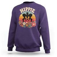 Hip Replacement Recovery Sweatshirt Hippie 70s Retro Sunset Floral Anatomy Graphic