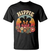 Hip Replacement Recovery T Shirt Hippie 70s Retro Sunset Floral Anatomy Graphic