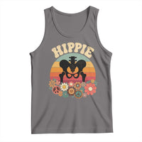 Hip Replacement Recovery Tank Top Hippie 70s Retro Sunset Floral Anatomy Graphic