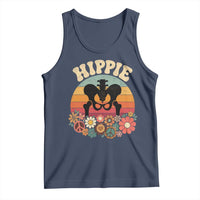 Hip Replacement Recovery Tank Top Hippie 70s Retro Sunset Floral Anatomy Graphic