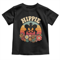 Hip Replacement Recovery Toddler T Shirt Hippie 70s Retro Sunset Floral Anatomy Graphic
