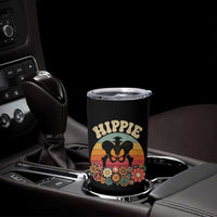 Hip Replacement Recovery Tumbler Cup Hippie 70s Retro Sunset Floral Anatomy Graphic