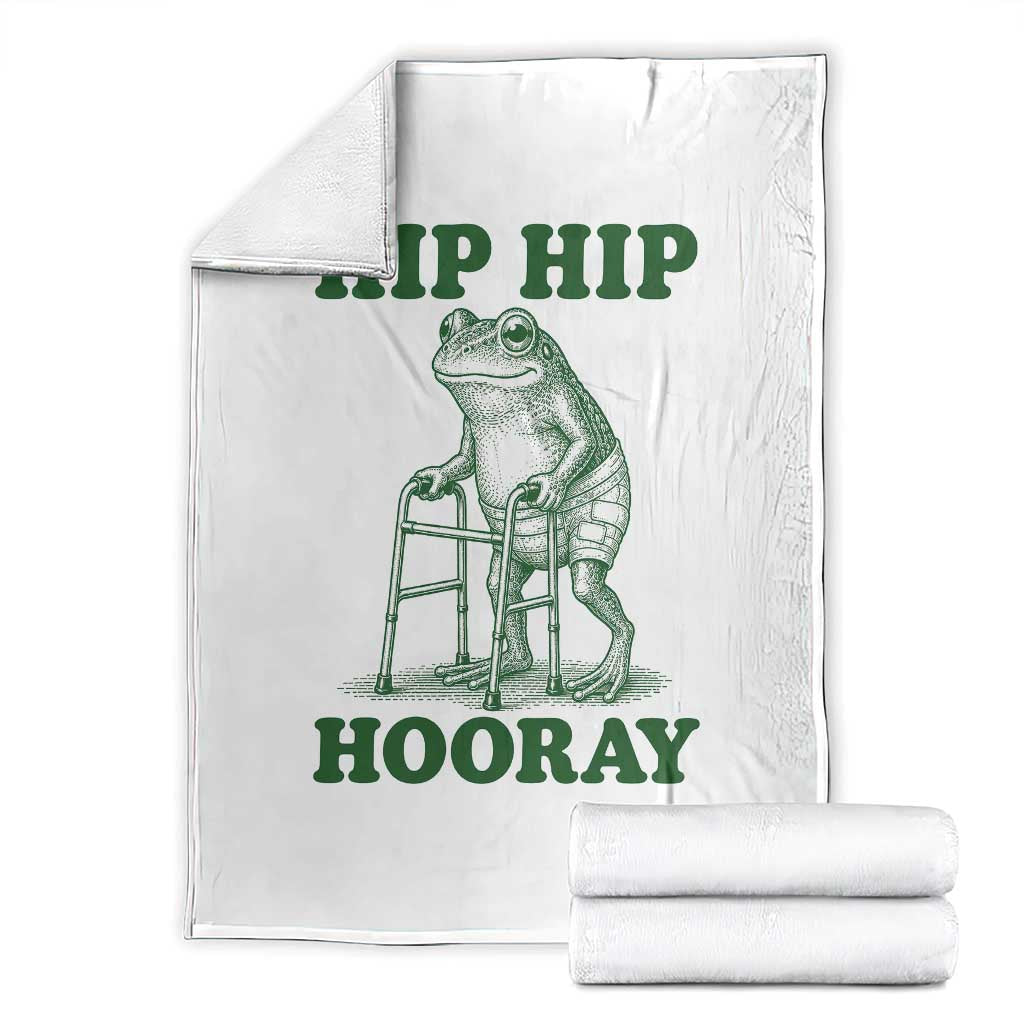 Funny Frog Hip Surgery Recovery Graphic Throw Blanket Get Well Soon Gifts