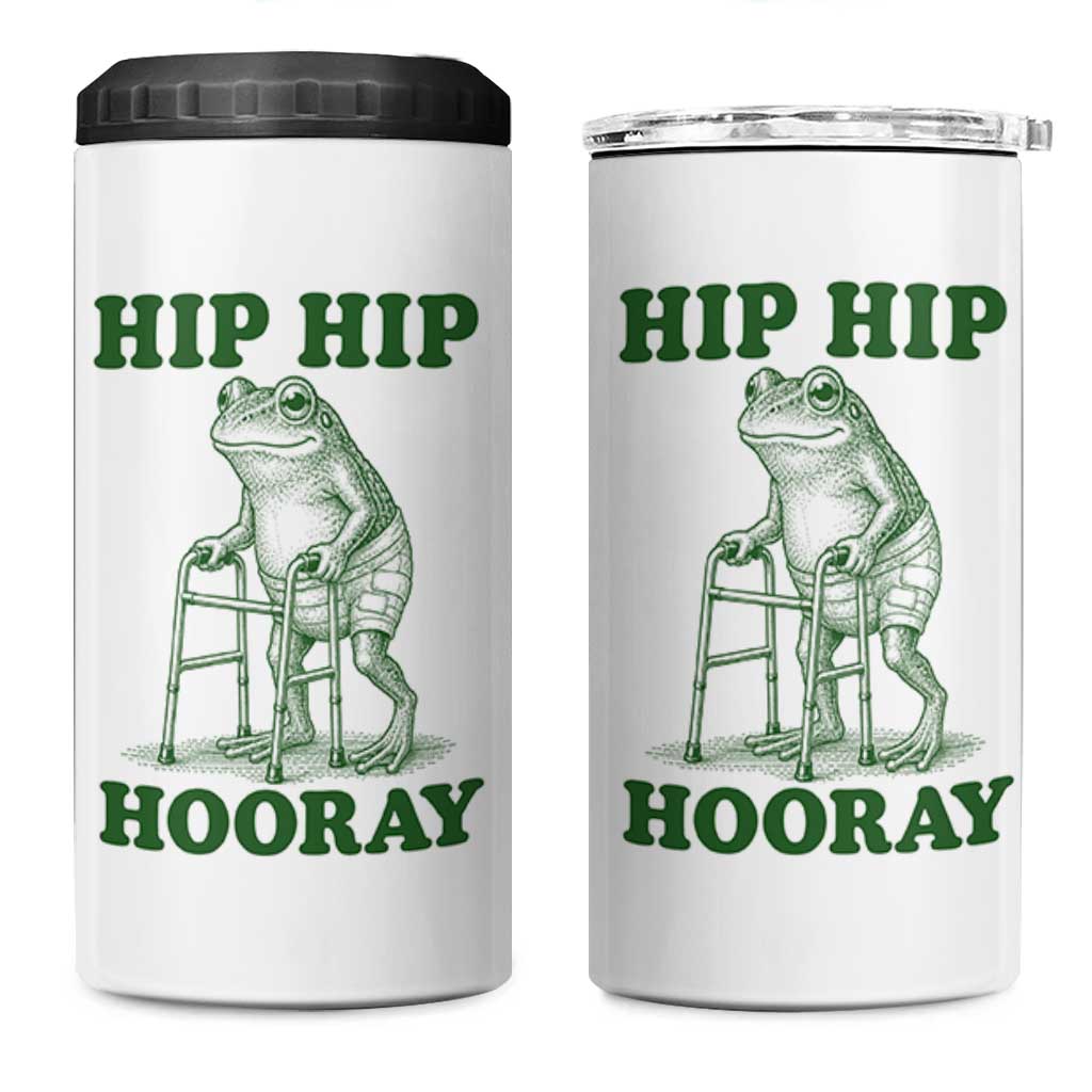 Funny Frog Hip Surgery Recovery Graphic 4 in 1 Can Cooler Tumbler Get Well Soon Gifts