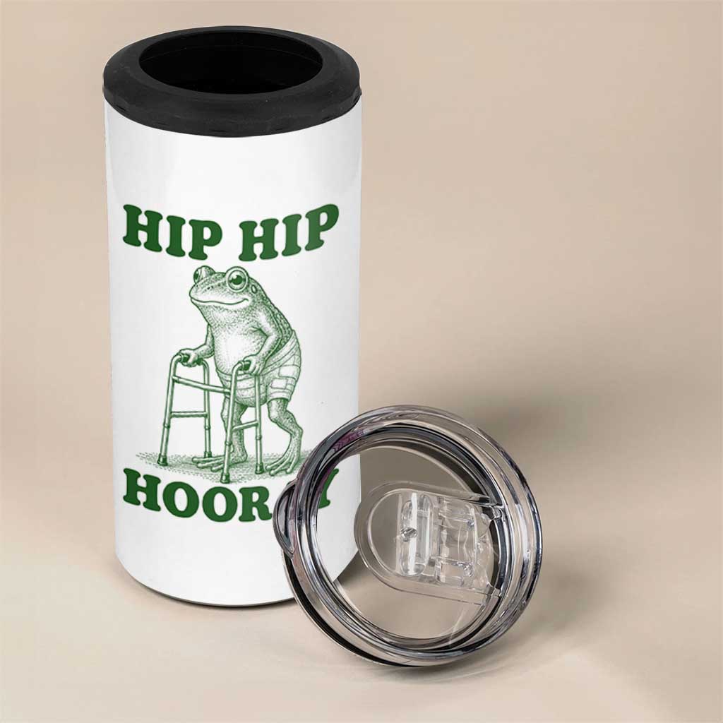 Funny Frog Hip Surgery Recovery Graphic 4 in 1 Can Cooler Tumbler Get Well Soon Gifts