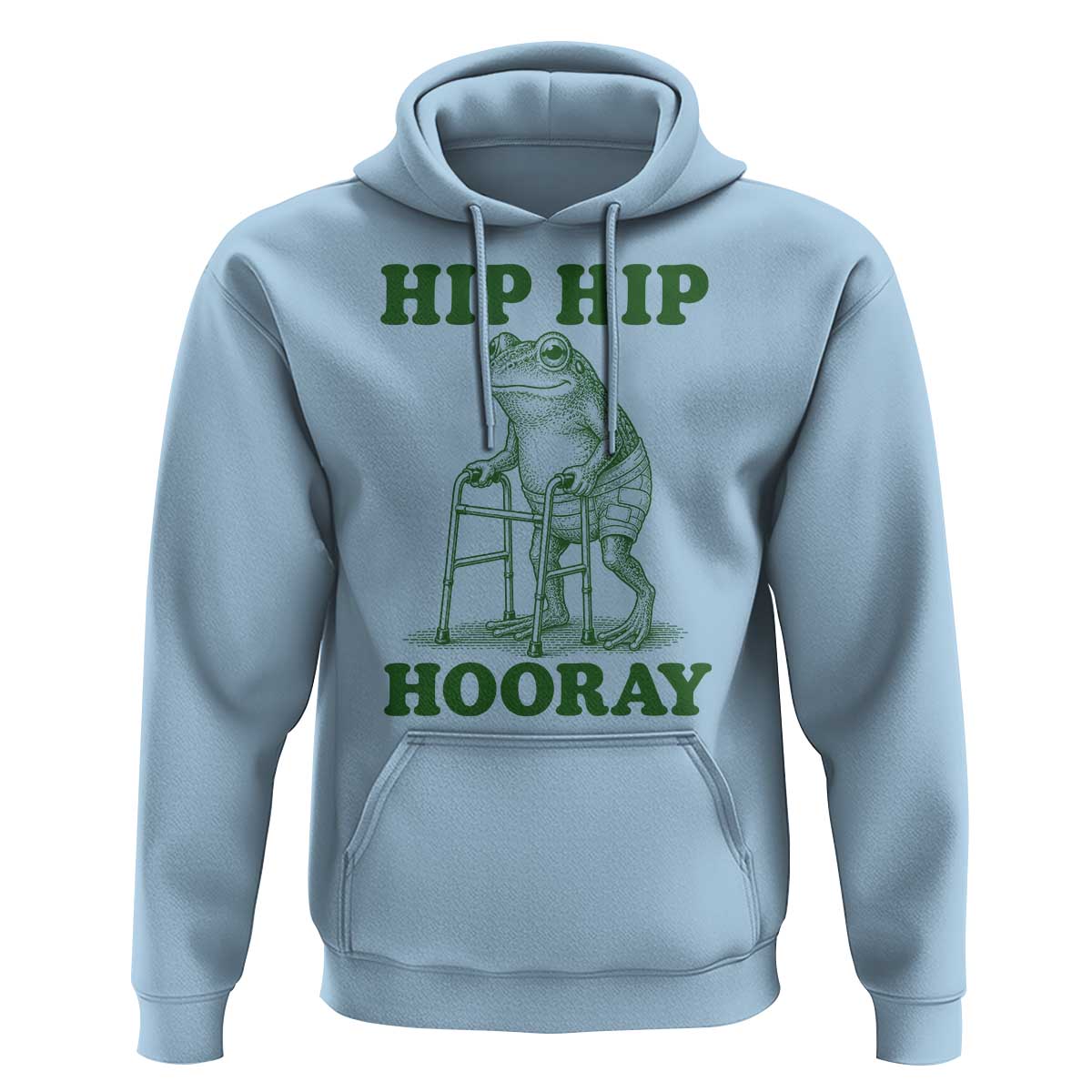 Funny Frog Hip Surgery Recovery Graphic Hoodie Get Well Soon Gifts