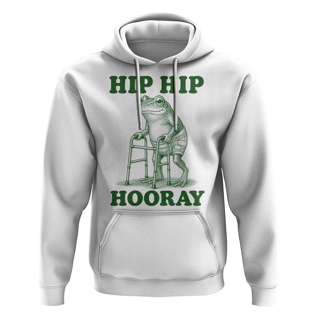 Funny Frog Hip Surgery Recovery Graphic Hoodie Get Well Soon Gifts