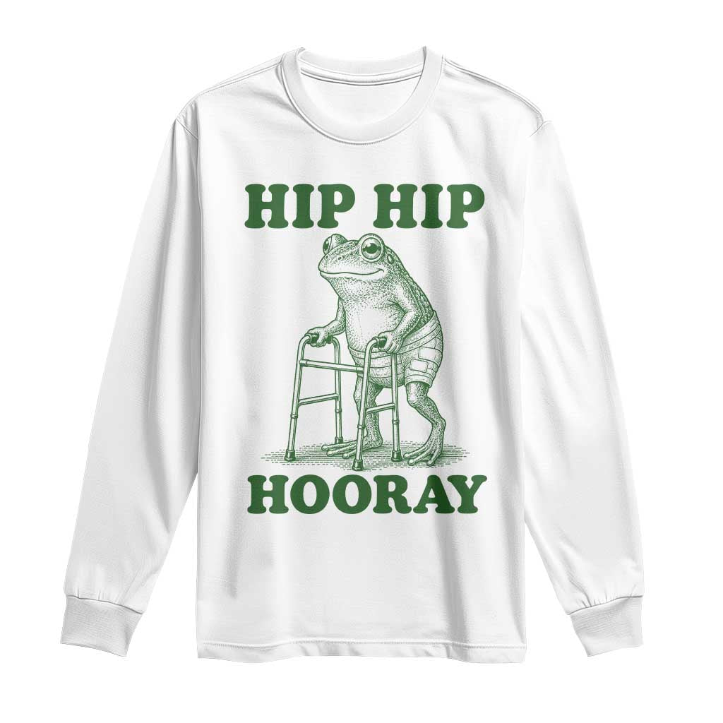 Funny Frog Hip Surgery Recovery Graphic Long Sleeve Shirt Get Well Soon Gifts