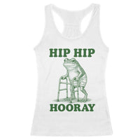 Funny Frog Hip Surgery Recovery Graphic Racerback Tank Top Get Well Soon Gifts