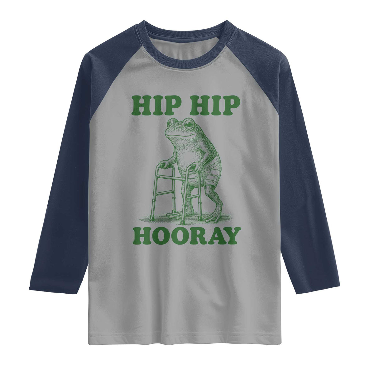 Funny Frog Hip Surgery Recovery Graphic Raglan Shirt Get Well Soon Gifts