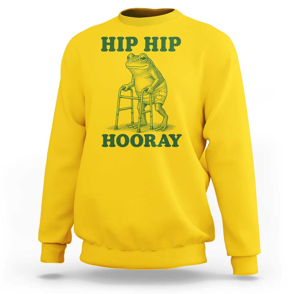 Funny Frog Hip Surgery Recovery Graphic Sweatshirt Get Well Soon Gifts