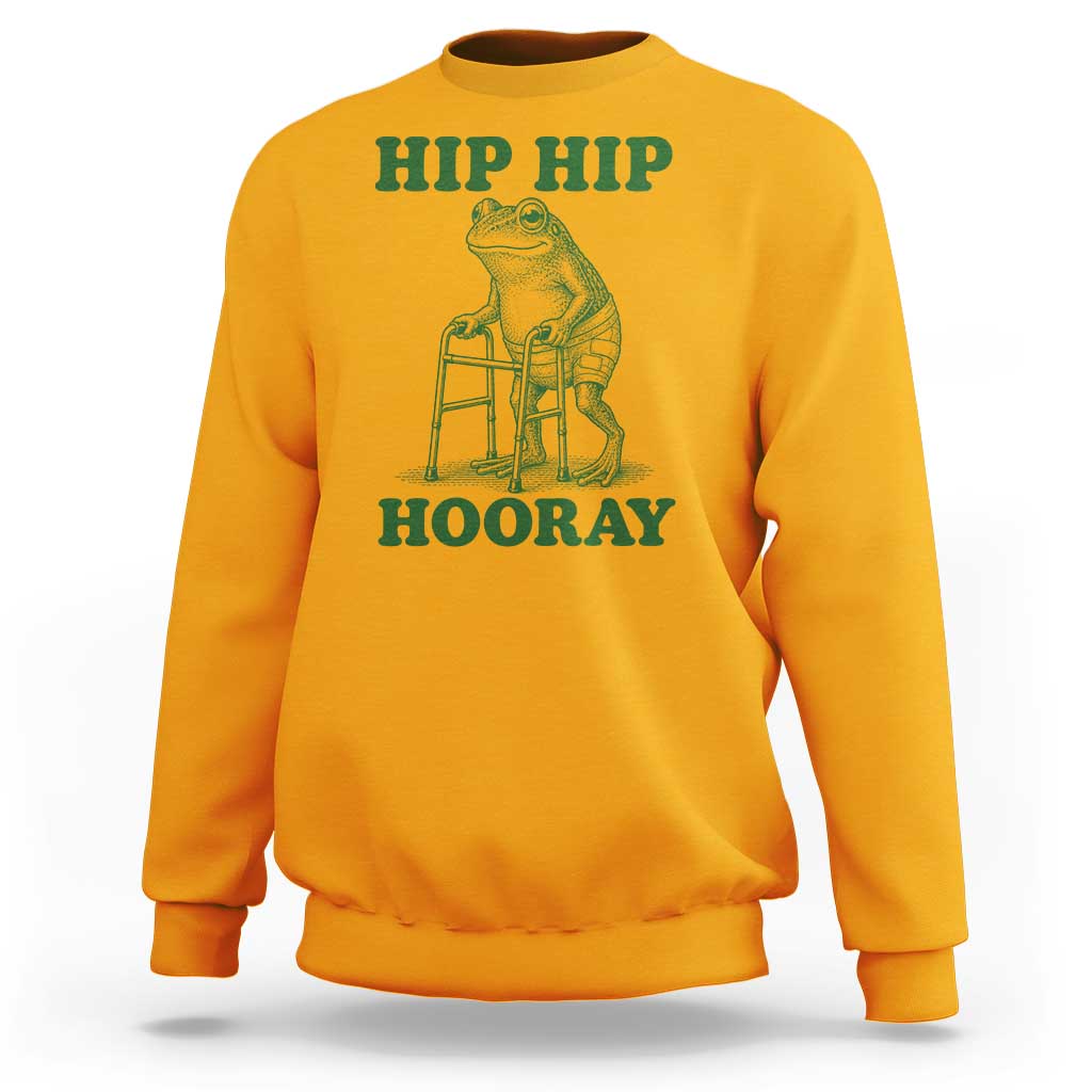 Funny Frog Hip Surgery Recovery Graphic Sweatshirt Get Well Soon Gifts