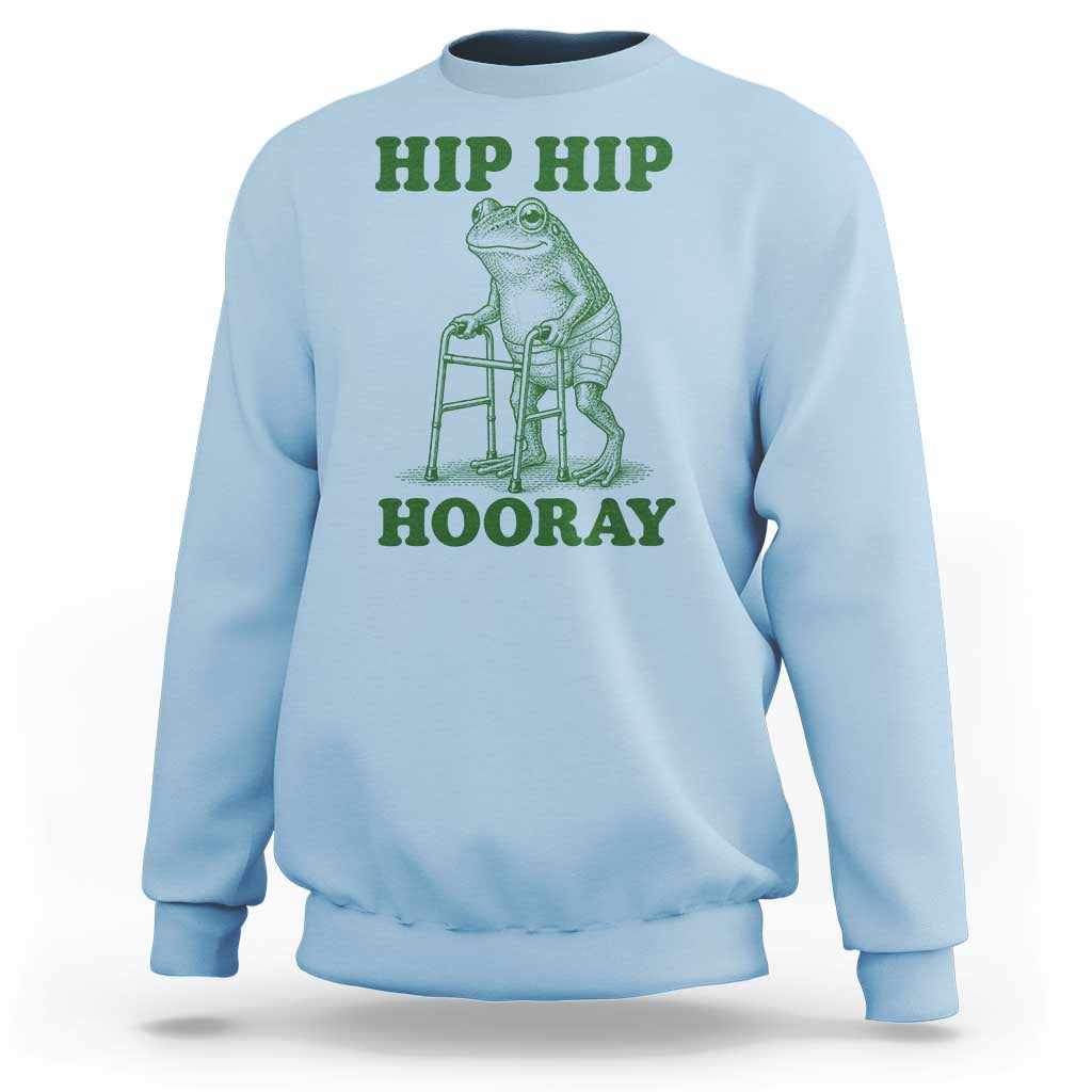 Funny Frog Hip Surgery Recovery Graphic Sweatshirt Get Well Soon Gifts