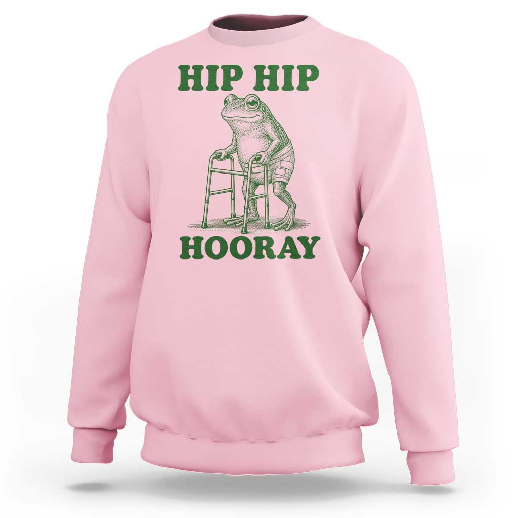 Funny Frog Hip Surgery Recovery Graphic Sweatshirt Get Well Soon Gifts