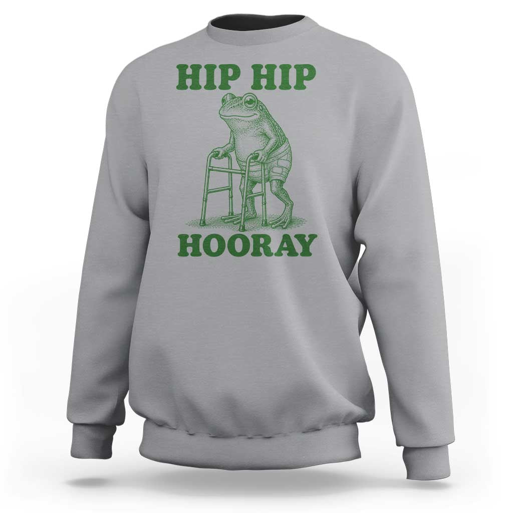 Funny Frog Hip Surgery Recovery Graphic Sweatshirt Get Well Soon Gifts