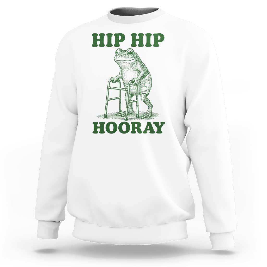 Funny Frog Hip Surgery Recovery Graphic Sweatshirt Get Well Soon Gifts