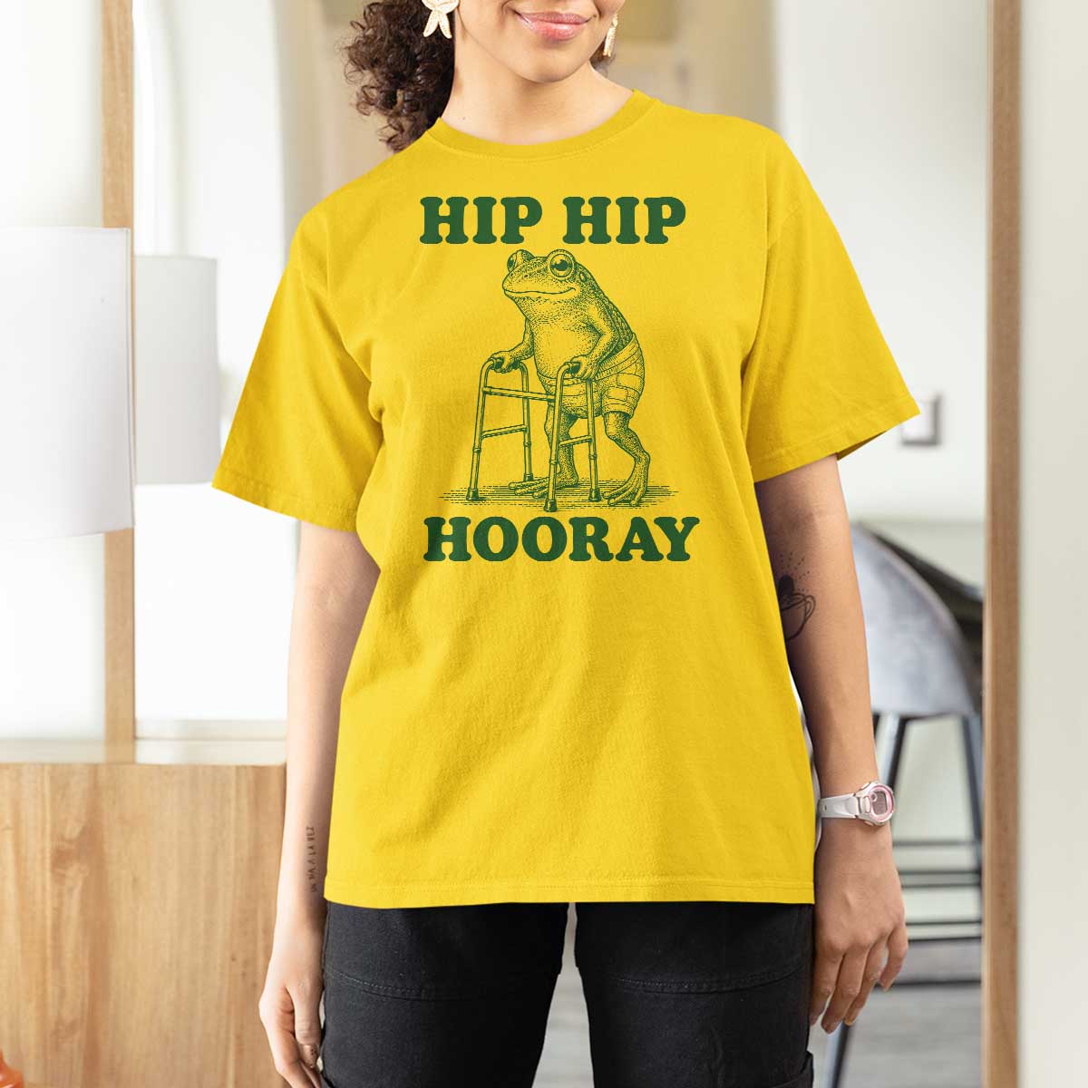 Funny Frog Hip Surgery Recovery Graphic T Shirt For Women Get Well Soon Gifts