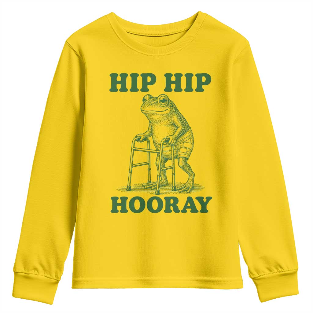 Funny Frog Hip Surgery Recovery Graphic Youth Sweatshirt Get Well Soon Gifts