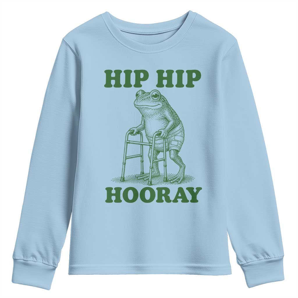 Funny Frog Hip Surgery Recovery Graphic Youth Sweatshirt Get Well Soon Gifts