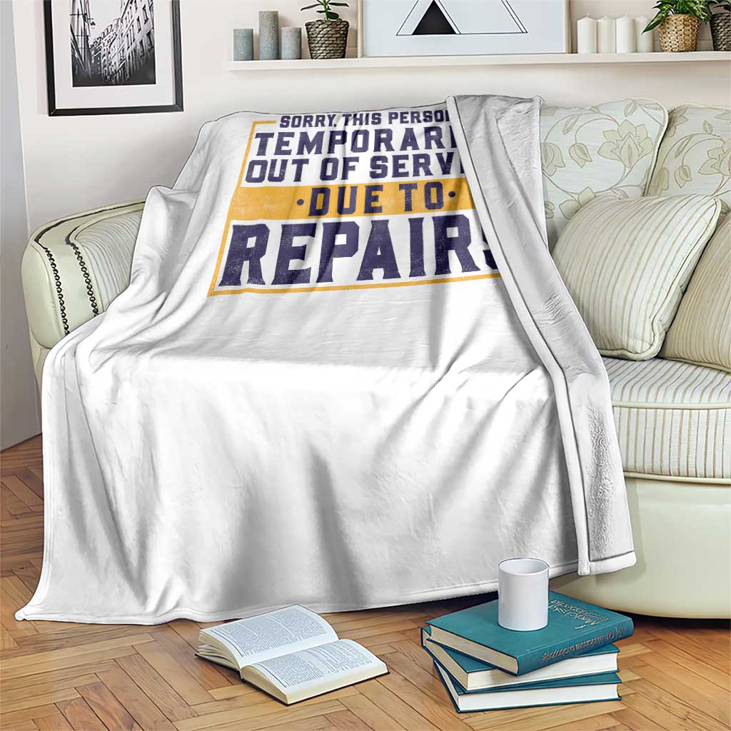 Funny Surgery Recovery Graphic Throw Blanket Sorry This Person Is Temporarily Out Of Service Hip Knee Shoulder Joint Replacement