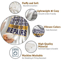 Funny Surgery Recovery Graphic Throw Blanket Sorry This Person Is Temporarily Out Of Service Hip Knee Shoulder Joint Replacement
