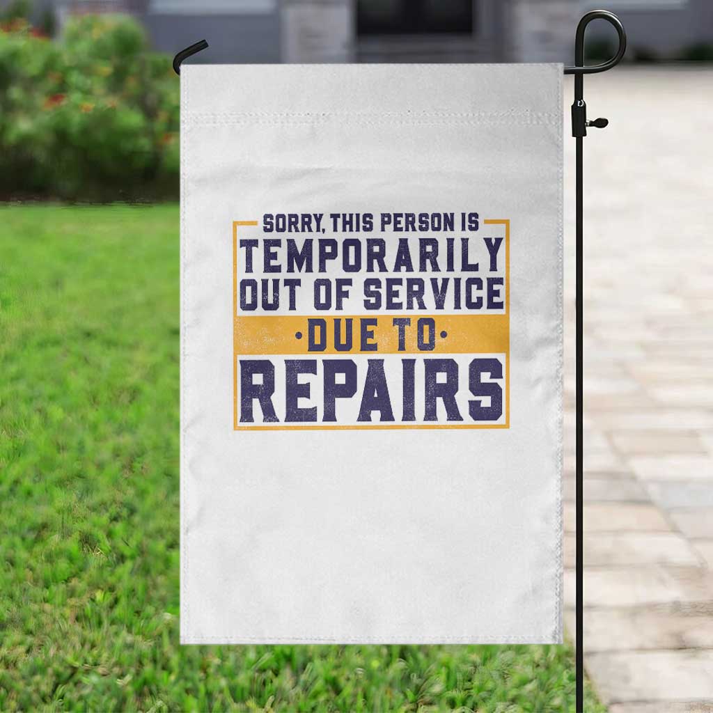 Funny Surgery Recovery Graphic Garden Flag Sorry This Person Is Temporarily Out Of Service Hip Knee Shoulder Joint Replacement