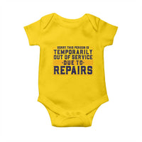 Funny Surgery Recovery Graphic Baby Onesie Sorry This Person Is Temporarily Out Of Service Hip Knee Shoulder Joint Replacement