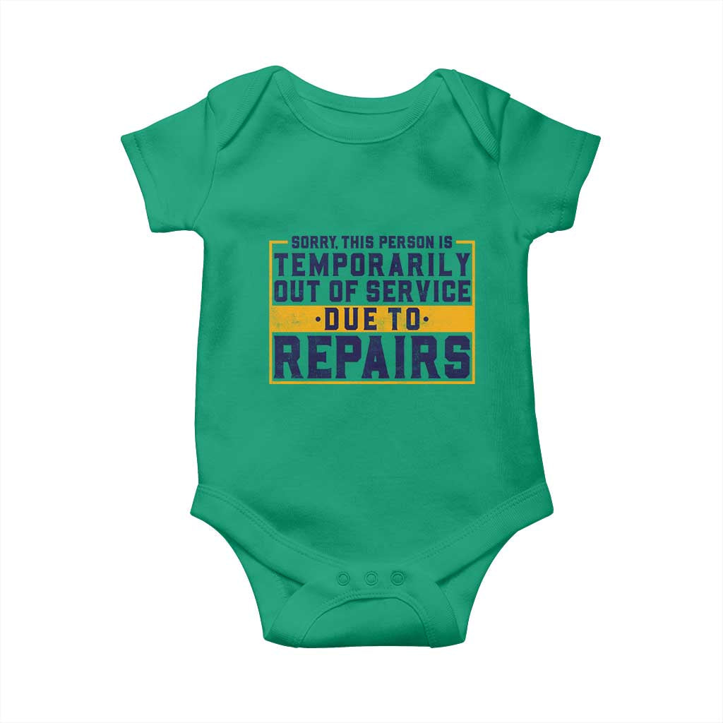 Funny Surgery Recovery Graphic Baby Onesie Sorry This Person Is Temporarily Out Of Service Hip Knee Shoulder Joint Replacement